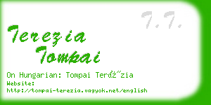terezia tompai business card